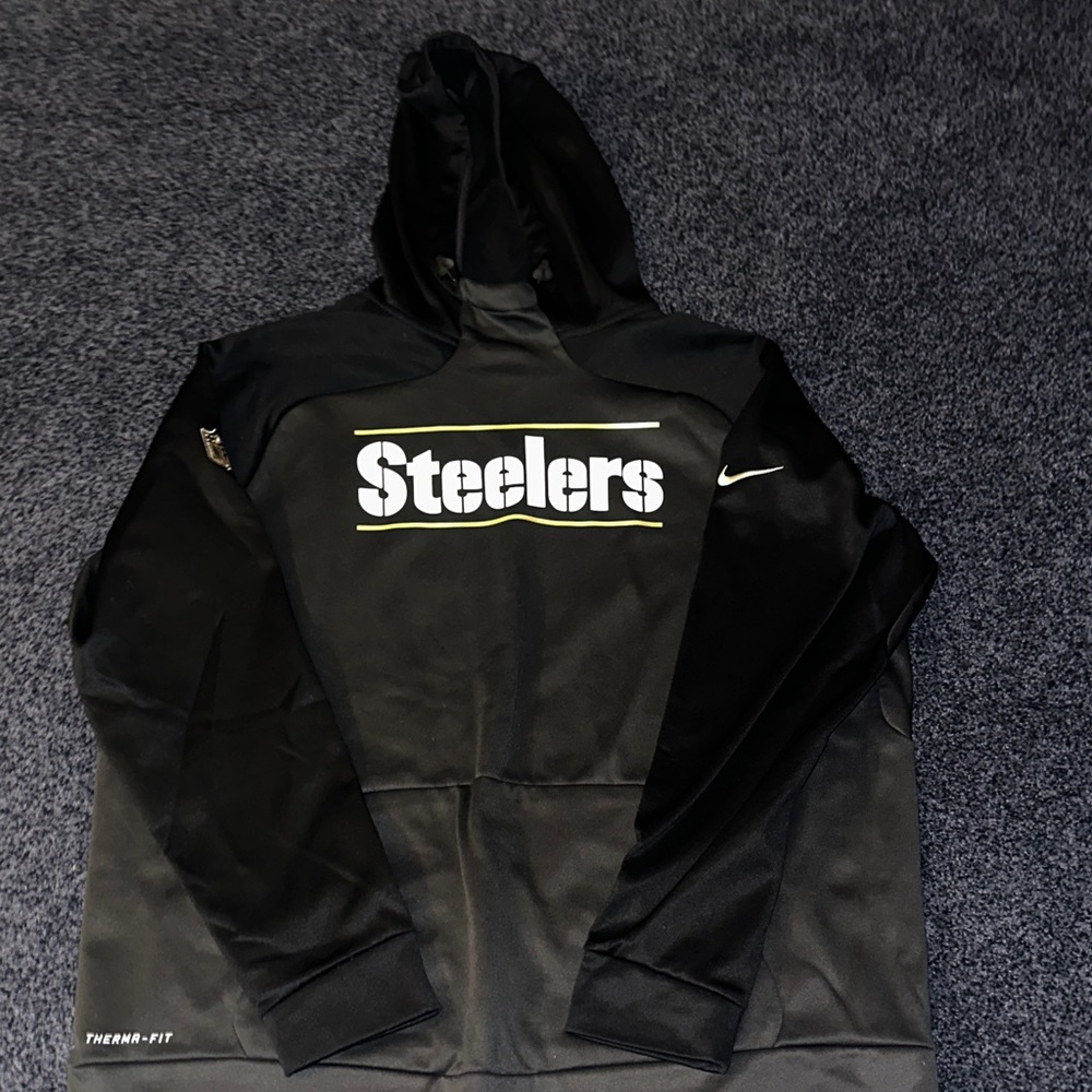 Nike Black Steelers Therma-Fit Hoodie